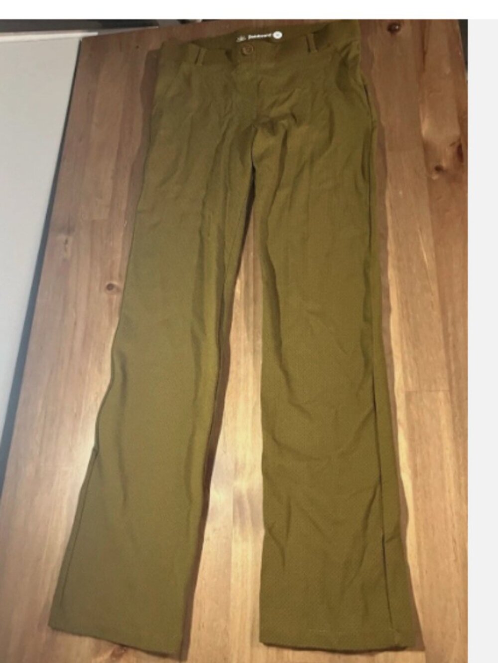 Betabrand Dress Pant Yoga Pants Women Medium Green Bootcut Stretch